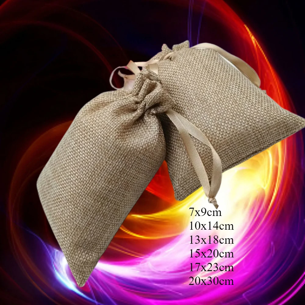 

100pcs Reusable Jute Gift Bags with Burlap Pouches Birthday Candy Sachets Women’s Storage Packaging Wedding Gifts for Guests