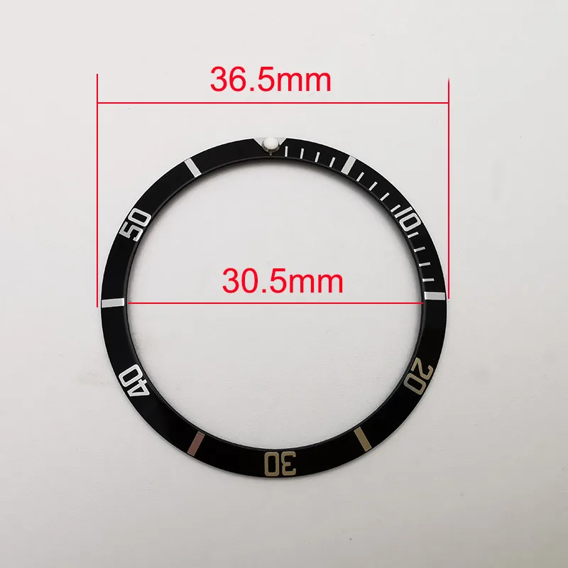 36.5mm Alumiunium Watch Bezel For Vintage Submariner Gmt-Master Aftermarket Watch Parts