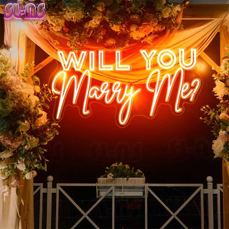 

Custom Neon Sign Will You Marry Me Neon Sign Bedroom Custom Neon Light Led Wedding Proposal Wall Art Decor Wall Decoration