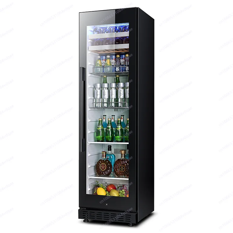 vertical refrigerated convenience store supermarket beverage display cabinet vegetable fruit refrigerated cabinet compressor