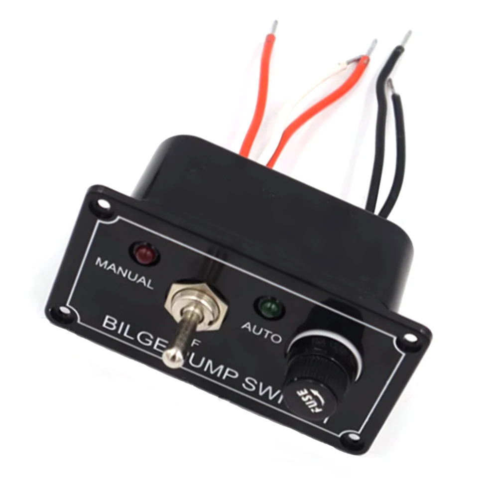 

12V5A Car Marine Switch Panel Rocker with Indicator Switch MANUAL-OFF-AUT Car Boat Modification Parts