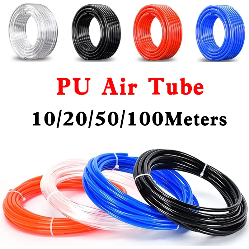 

10m/20m/50m/100meters Pneumatic Air Hose Plastic Tube 4mm 6mm 8mm 10mm 12mm Air Hose Tube Pneumatic Tube Polyurethane Tubing