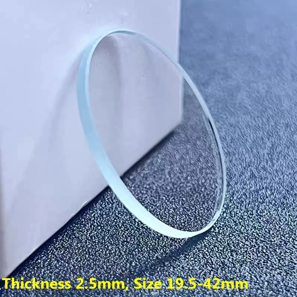 

Сменная линза для стекла часов, плоское зеркало, инструмент для ремонта часов, толщина детали 2,5 мм, круглые часы, кристалл 19,5-42 мм, оптовая продажа