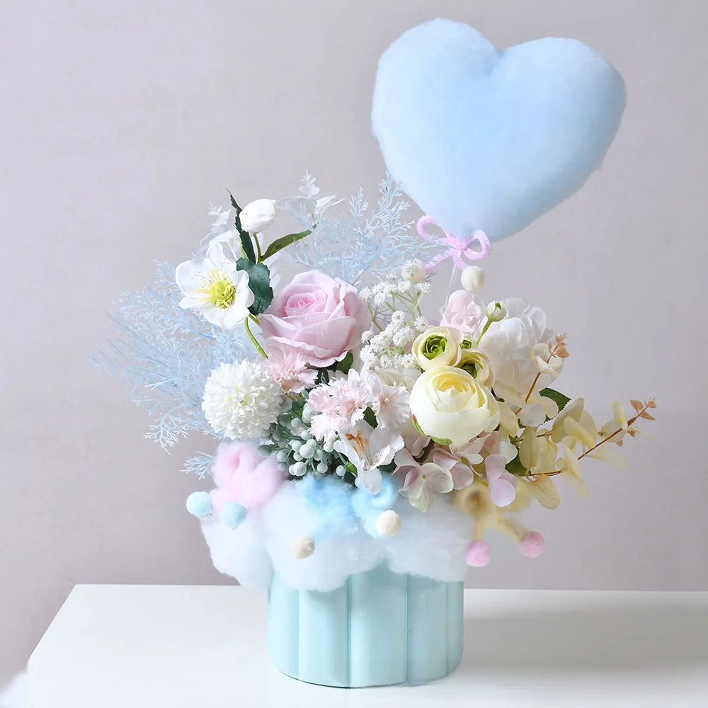Artistic Cloud Silk Cotton Flower Material Packaging Paper  Flower Bouquet Floral Art Decorative Creative T-Shirt Ladies... view 4