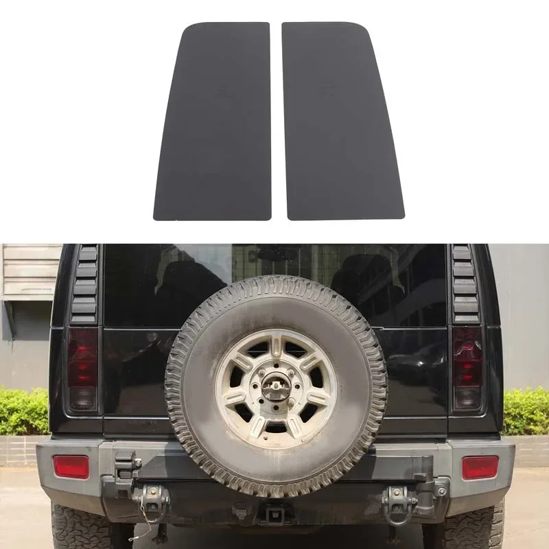 2Pcs TPU black For Hummer H2 2003-2009 Car headlight rear headlight film decorative sticker car exterior protection accessories