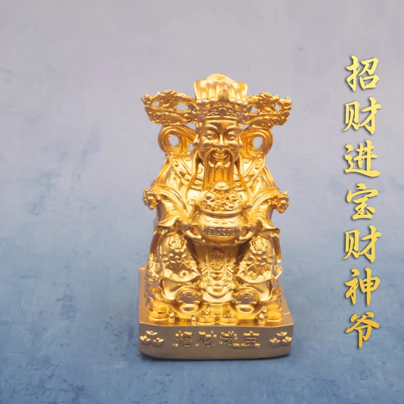 New Resin God of Figurine Live Streaming Welfare Product Home Living Room Desktop Decoration Wealth-Attracting Buddha Sta