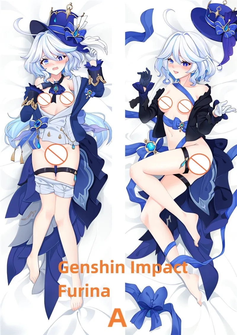 

Двусторонняя наволочка Dakimakura Anime Genshin Impact Furina, наволочка в натуральную величину, подарки на заказ