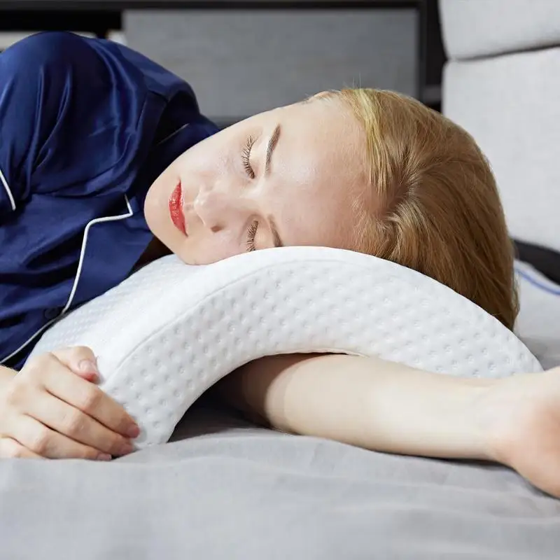 Memory Foam Pillow with Arm Hole Anti-Hand Numb Desk Nap Sleeping Pillow Multifunction Orthopedic Health Neck Couple Pillow