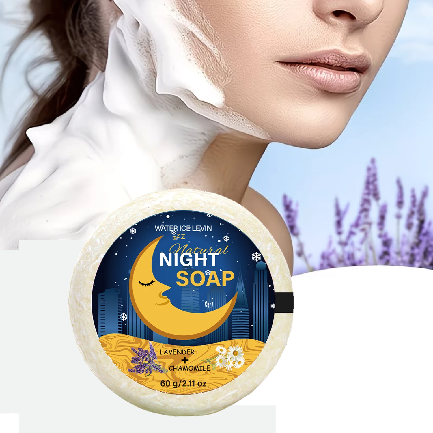 Niacinamide Infused Night Bath Soap, Gentle Clean & Hydrate Skin with Herbal Extracts