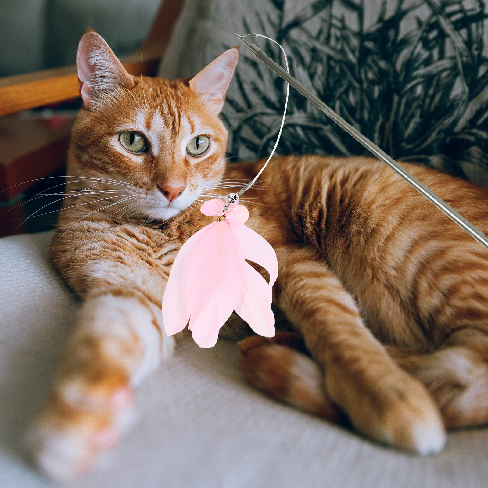 

Набор из 7 телескопических удочек для кошек: интерактивная игрушка-дразнилка для здорового развития и баланса энергии у котят