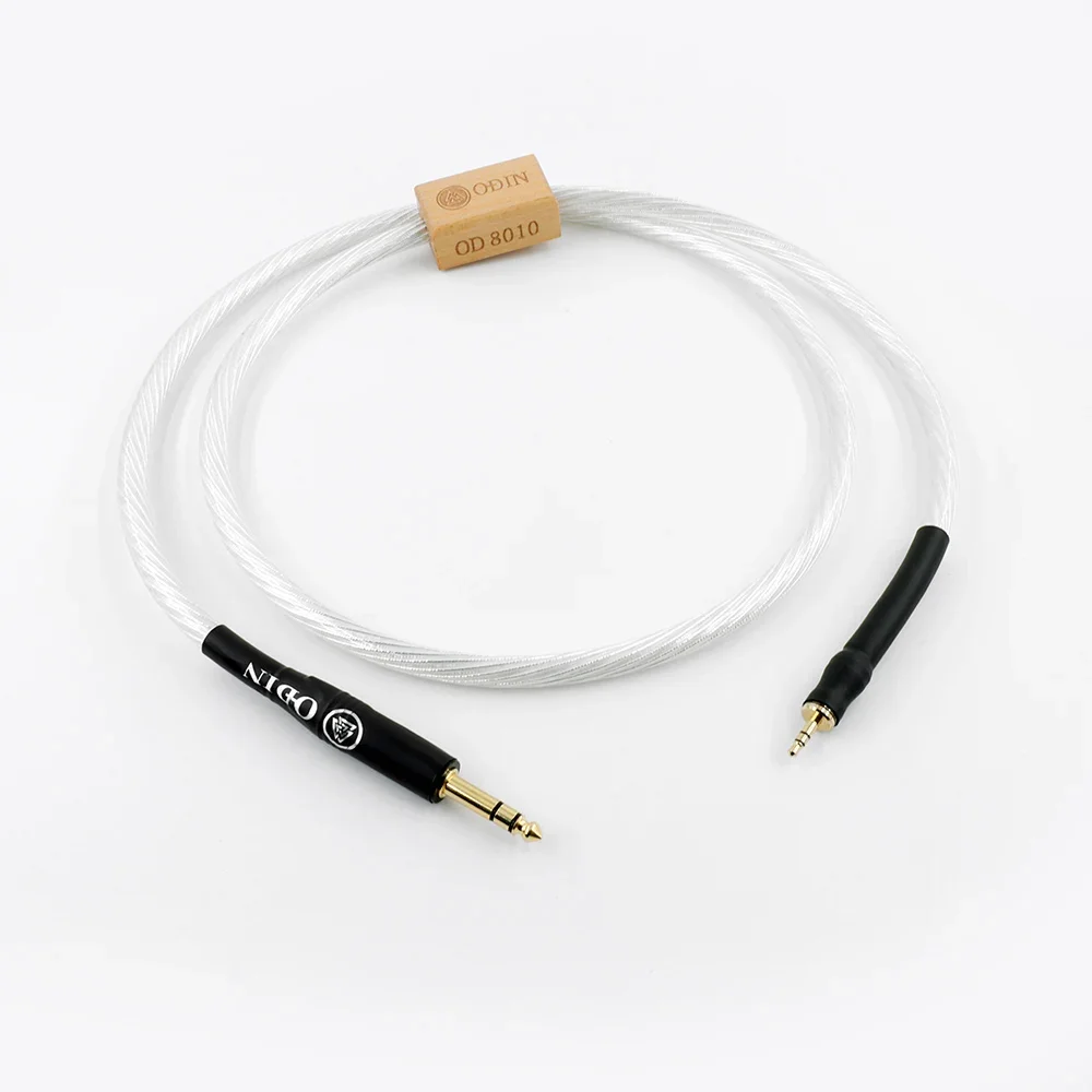 HiFi 3.5mm to 6.35mm Audio Cable Pure Silver OCC Stereo 3.5 Jack to 6.5 Jack  Adapter Aux Cable for Mixer Amplifier