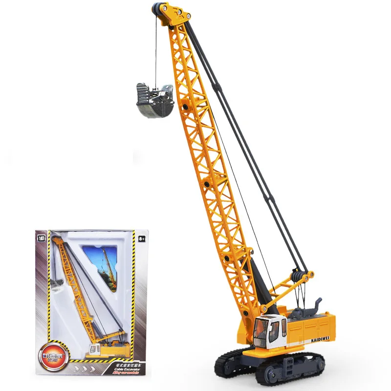 Alloy Engineering Vehicle Car Model 1: 87 Tower Cable Excavator Tower Crane