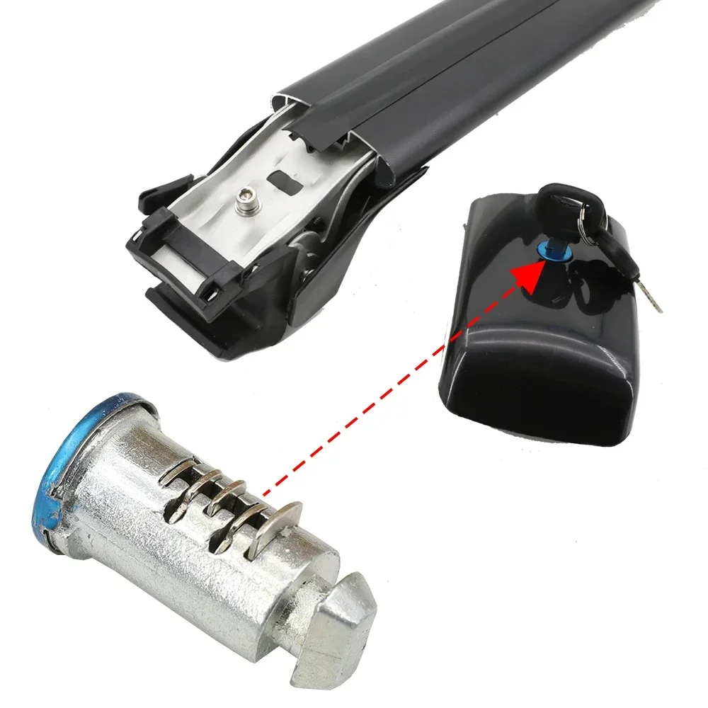 

Cross bar bite position luggage rack cross bar cover lock cylinder+key accessories universal lock cylinder accessories