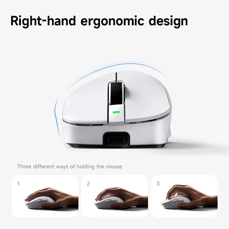 ماوس ألعاب MCHOSE A7 Ultra RE بتصميم مريح 8K 20000fps 42000 ديسيبل متوحد الخواص 750IPS طلاء فائق الإنزلاق بطارية 500 مللي أمبير في الساعة فئران خفيفة الوزن