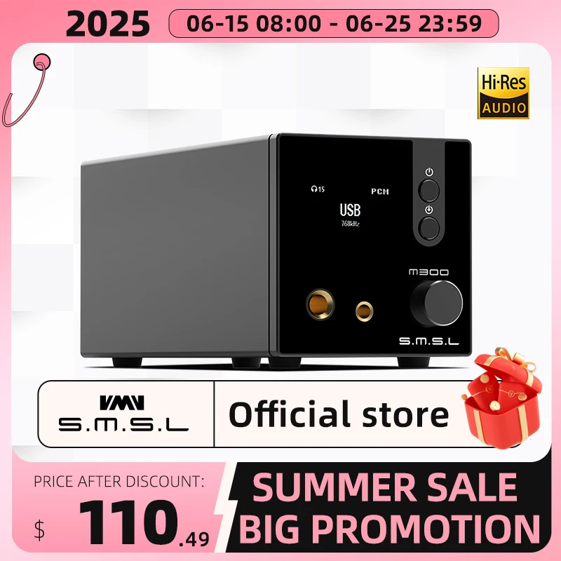 SMSL M300SE ترقية الصوت DAC وسماعة الرأس AMP MQA CS43131 * 2 بلوتوث صحيح متوازن XLR 6.35/4.4 مللي متر XU316 DSD256 التحكم عن بعد