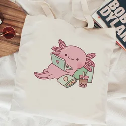 Ajolote Axolotl torba na zakupy bolso torba z juty torba wielokrotnego użytku torba na zakupy torba na zakupy torba na zakupy wielokrotnego użytku