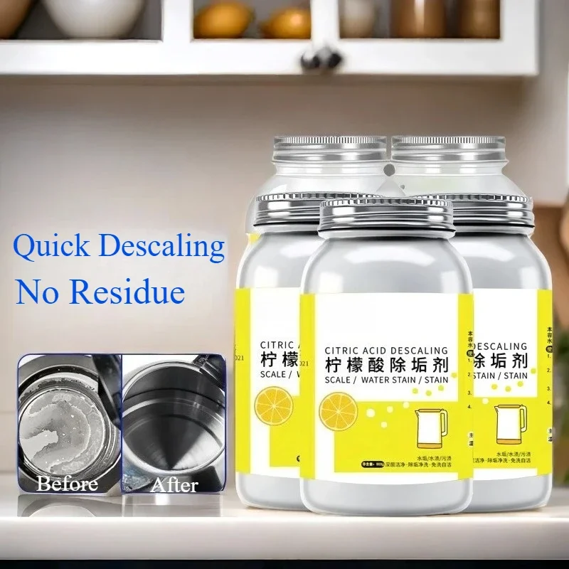 500g Household Electric Kettle Cleaner Lemon Scent Citric Acid Descaling Agent Quick Cleaning Tea Scale Remover For TeacupKettle