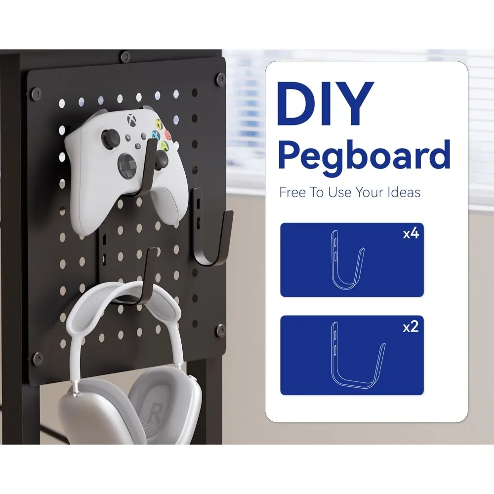 مكتب كمبيوتر زاوية كبير مقاس 71 بوصة على شكل حرف U مع منافذ طاقة للمكتب المنزلي والألعاب باللون الأبيض #3