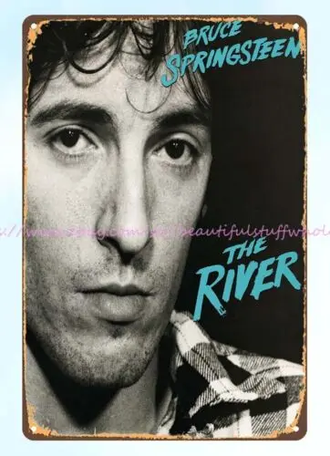 plaque wall  man cave Bruce Springsteen The River metal tin sign