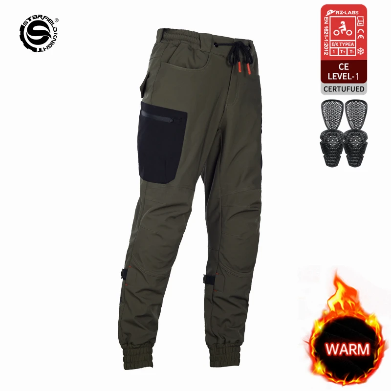 

Зимние мотоциклетные брюки Star Field Knight с пуховой подкладкой для тепла, ветрозащитные, брызгозащищенные брюки для верховой езды с защитными механизмами CE