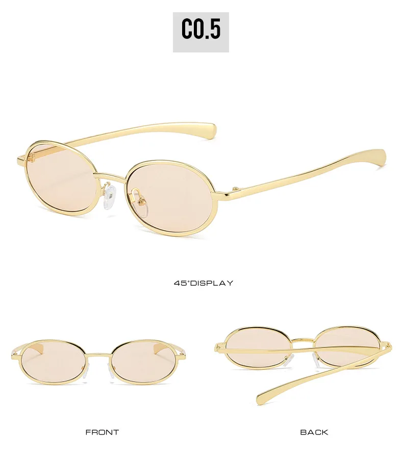 2025, Y2k-Sonnenbrille für Damen und Herren, oval, Punk-Stil, Metall, stilvoll, Sonnenschutz, UV400, Party, Straßenbrille – Detail 12