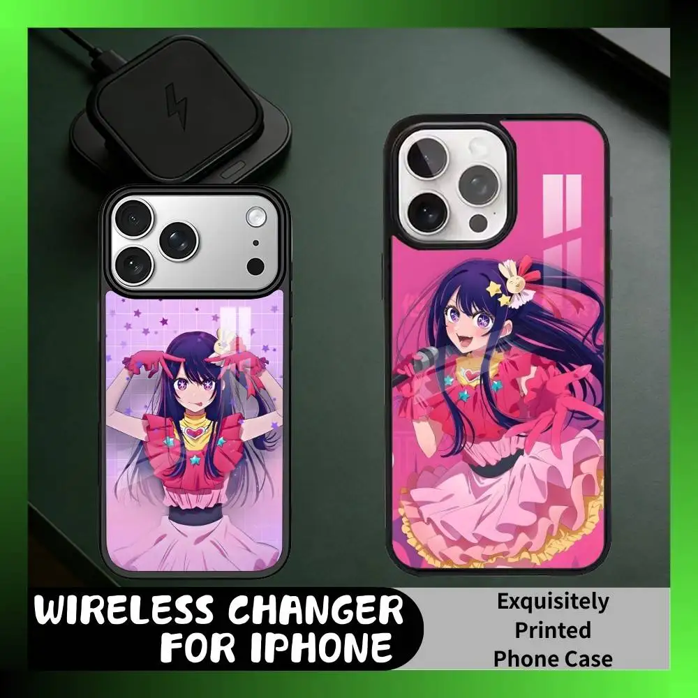 

O-No-K Character A-Ai Hoshino Phone Case For iPhone17,16,15,14,13 Plus,Pro Max Magnetic For Magsafe Wireless Charging