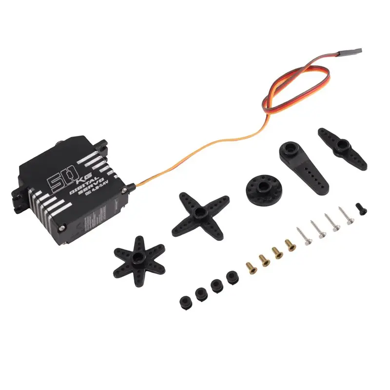 WOTT-Digital Servo Mini Servo For RC Car Boat Micro Servo Motor Metal Gear For Arduino 50Kg High Torque