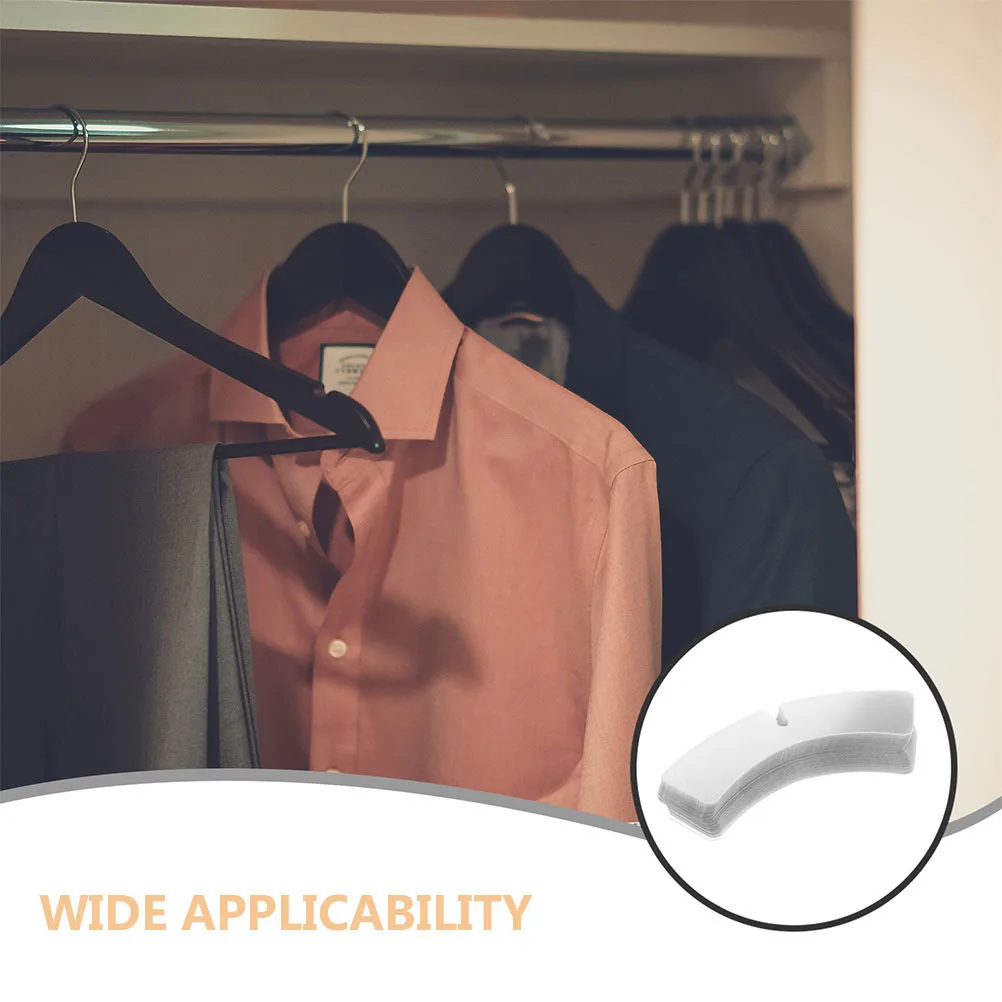 100 Uds. Soportes de cuello de camisa para hombres insertos de soporte de cuello de plástico blanco invisibles duraderos accesorios de la camisa de vestir de viaje