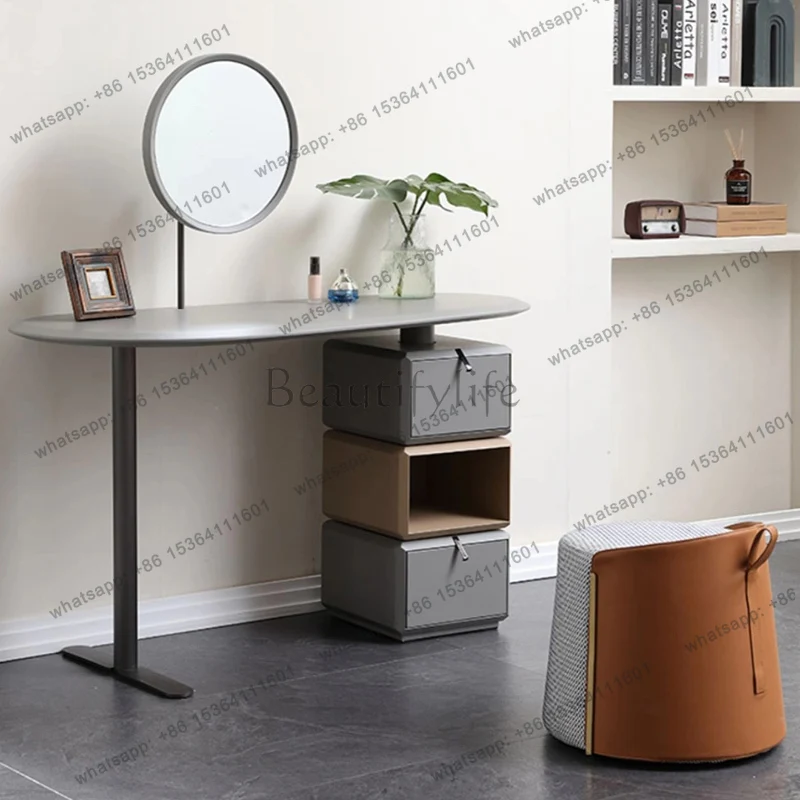

Italian Dressing Table Light Luxury Minimalist New Makeup Table Bedroom Modern Storage Cabinet Coiffeuse De Chambre Furniture