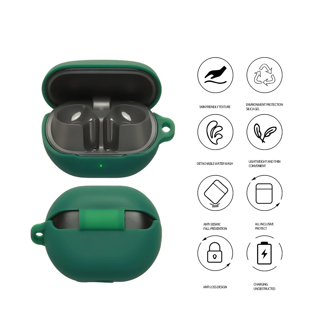 

For SoundPeats Air6 HS Wireless Earbuds cover Silicone Soft case for SoundPeats Air 6 HS Shockproof Shell Case Protective Sleeve