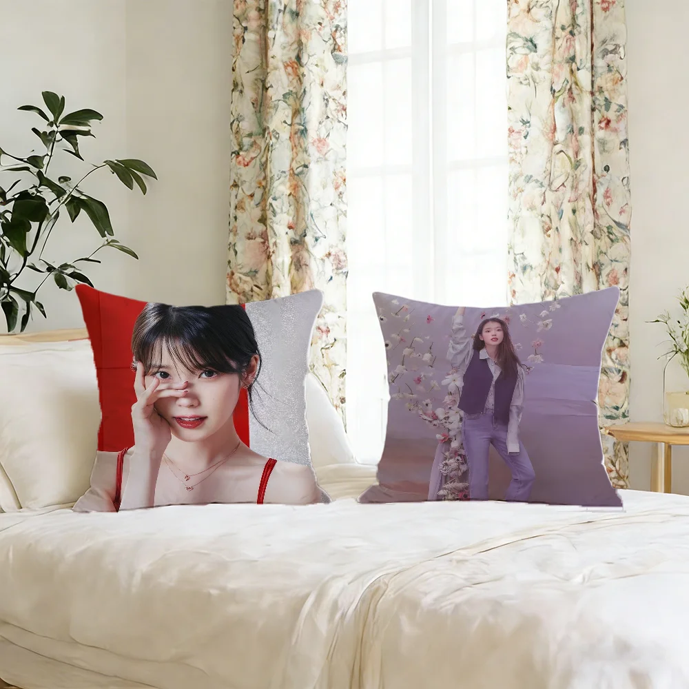 Singer L-Lee Ji IU cushion cover For Pillow Printing Sofa Decoration Home Car Room Coffee Shop Office Nordic Simplicity Eun-MT
