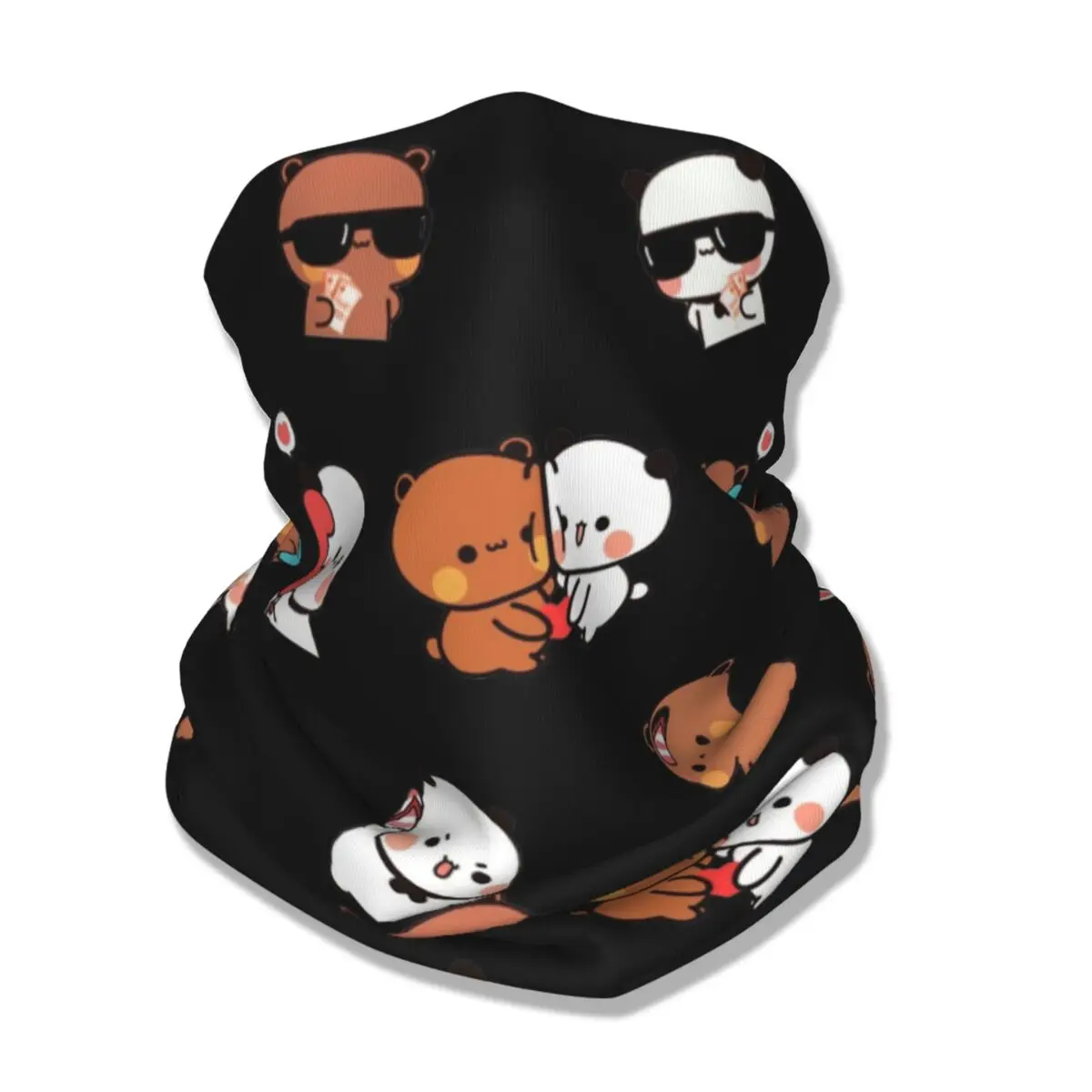 Bubu Dudu Couple Bandana Neck Cover Printed Baby Panda Balaclavas Mask Scarf Multi-use Headband Running for Men Women Adult