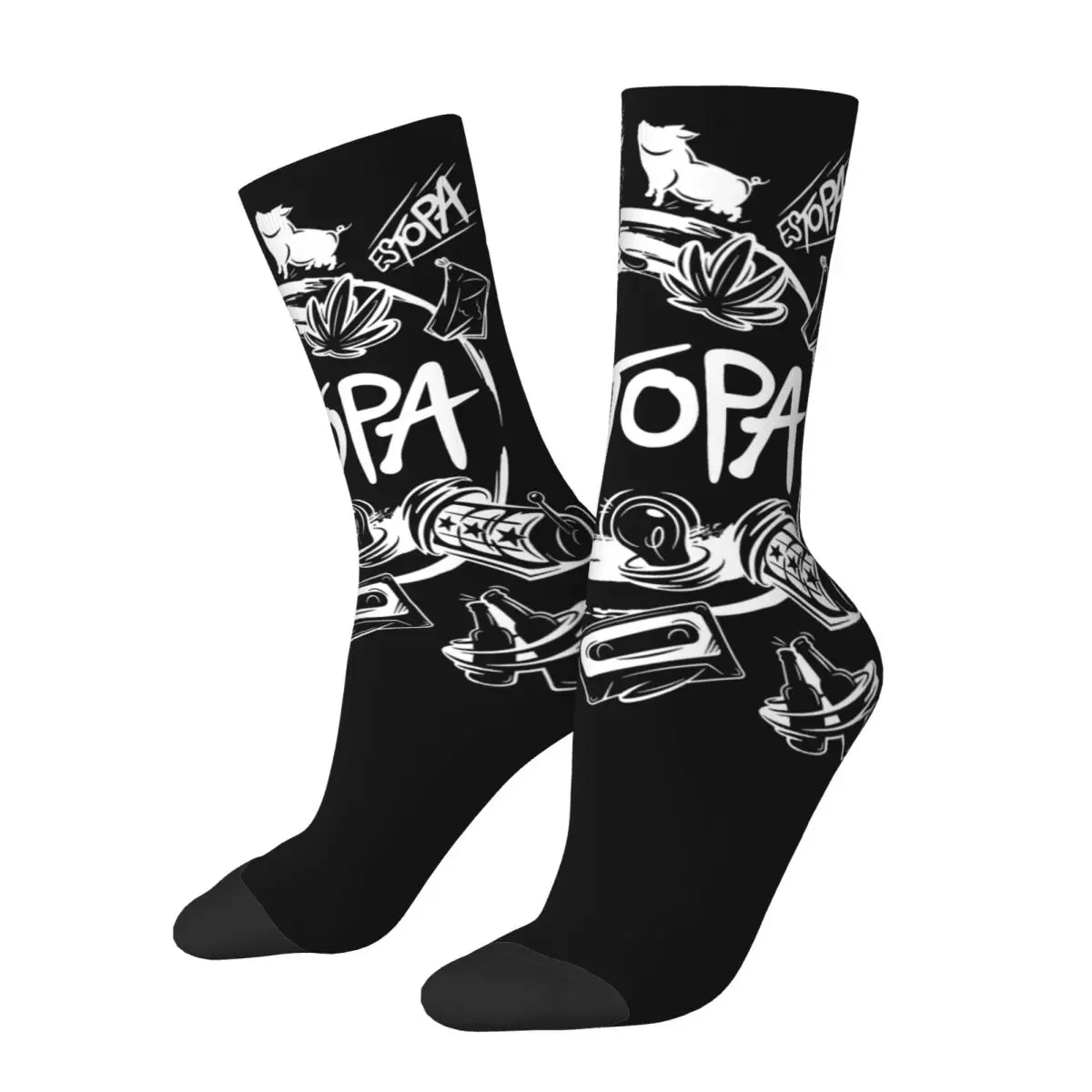 New Men's Socks Harajuku ESTOPA Estopic World Sock Polyester Sport Women's Socks Spring Summer Autumn Winter