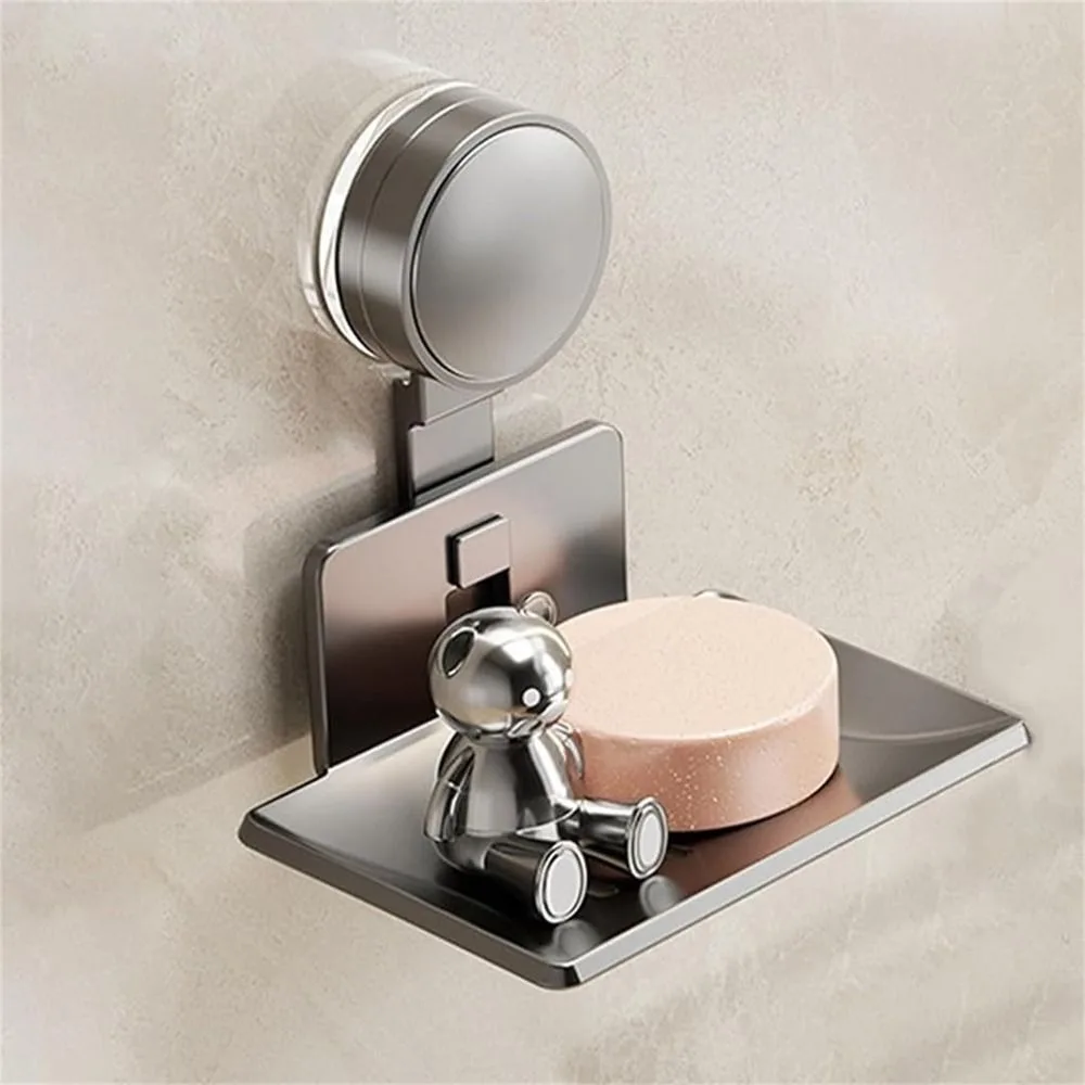 Nuevo soporte de jabón de ducha montado en la pared, ventosa autodrenante, jabonera a prueba de herrumbre, sin perforación, caja de jabón, accesorios de baño