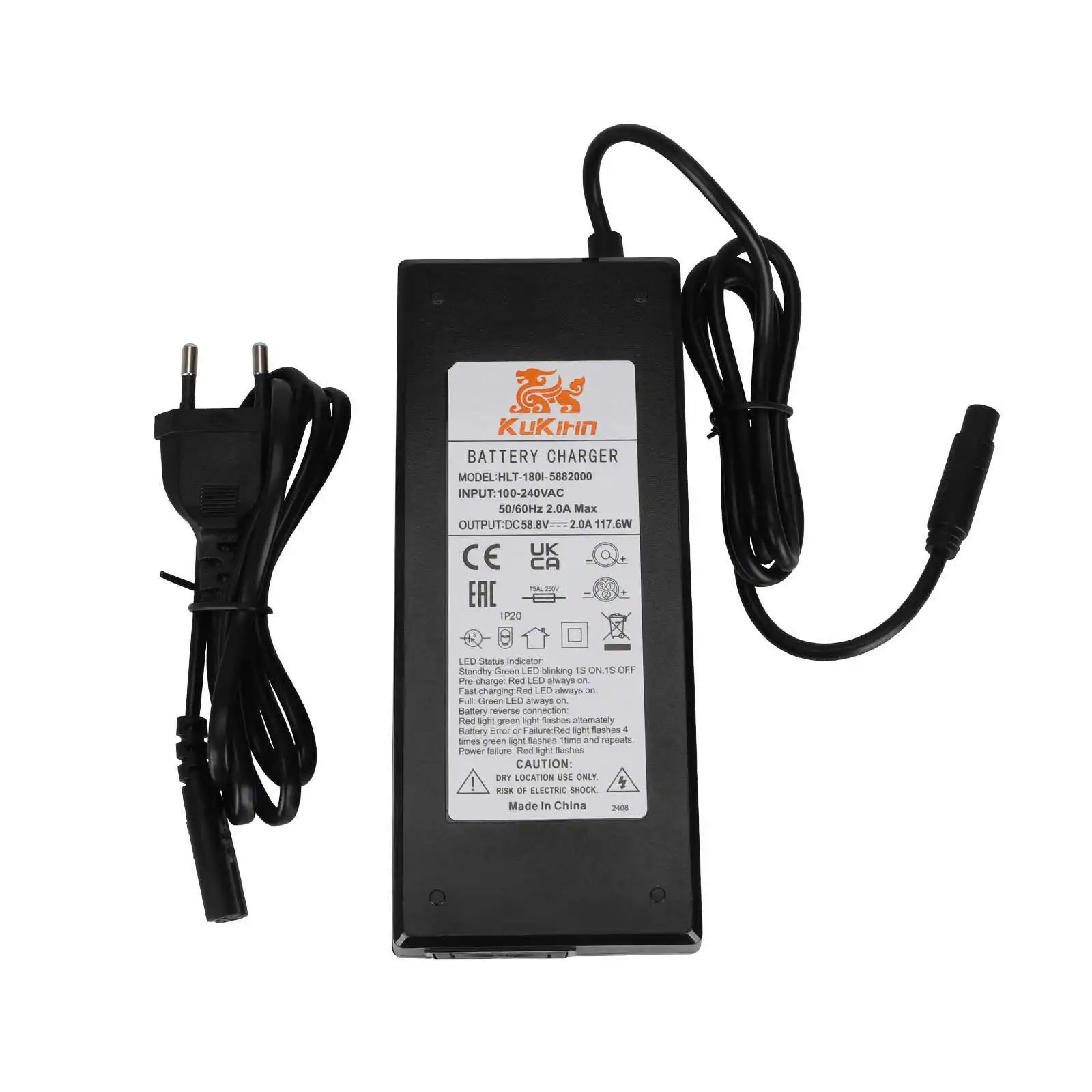 Original 58.8V 2.0A Battery Charger For Kukirin G3 Pro G2 Master Electric Scooter Kukirin Replacement Accessories