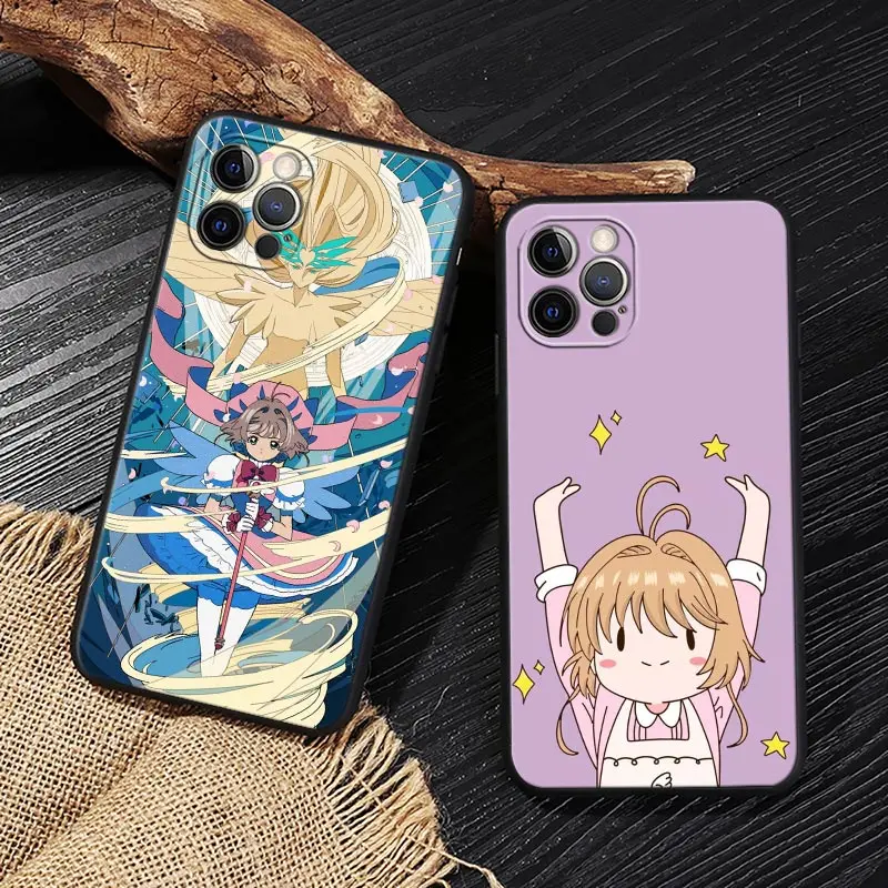 Card Captor Sakura Anime Funda For iphone 15 Pro Max Case For iPhone 14 11 12 13 Mini 15 Pro 14Plus XS 8 SE 2020 Case Soft Cover