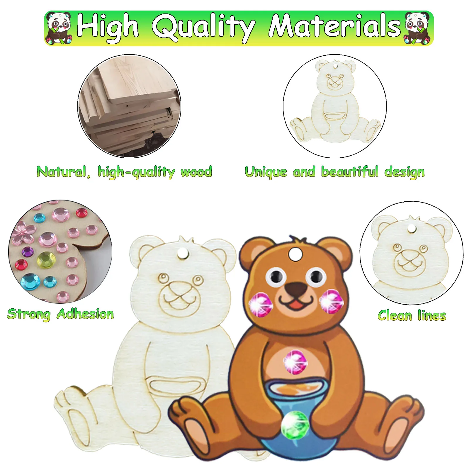 290 قطعة مجموعة النجارة على شكل حيوانات الغابات، مجموعة الحرف الخشبية، DIY علوم الحيوانات، الحرف اليدوية، مجموعة مواد النجارة لجميع المواسم