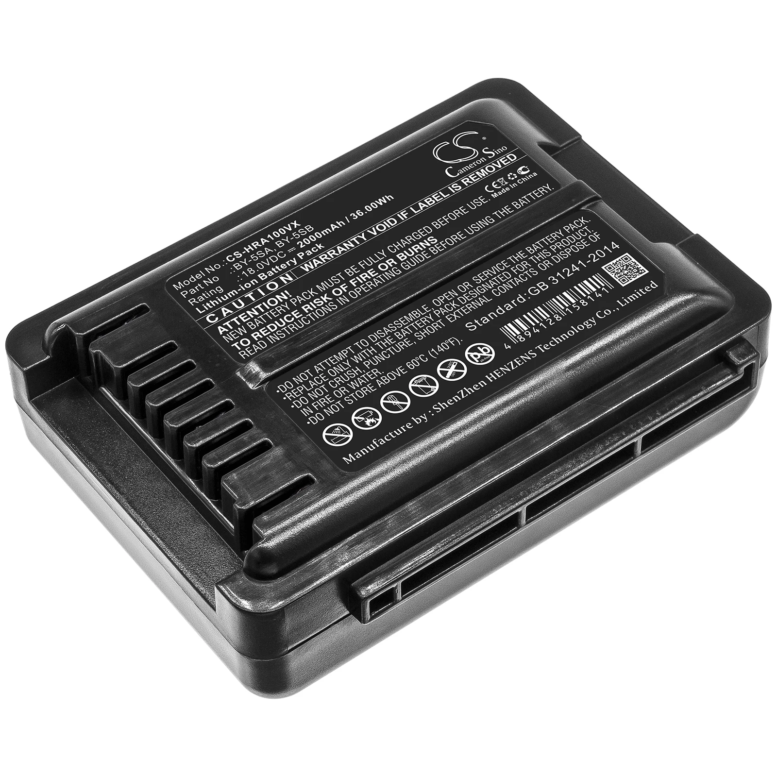 18V 2000mAh Battery BY-5SB,BY-5SA for Sharp EC-A1R,EC-AH2R,EC-AH5,EC-AP500,EC-AR3S,EC-AR5,EC-AS700,EC-FR5,EC-SX20,EC-SX200,SX210
