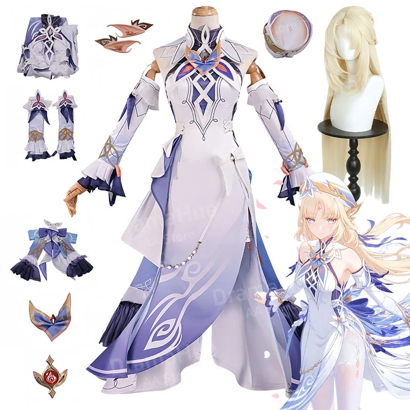 

Game Nicole Reeyn Cosplay Costumes Genshin Impact Cosplay Dress Brooch Headwear Nicole Reeyn Suits Wig Halloween Cos Adult Women