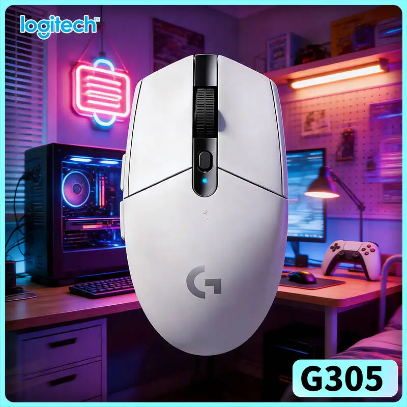 Logitech G305 Wireless Gaming Mouse, 12000 DPI HERO Precision, 6 Programmable Buttons, 250h Battery, LIGHTSPEED Connectivity