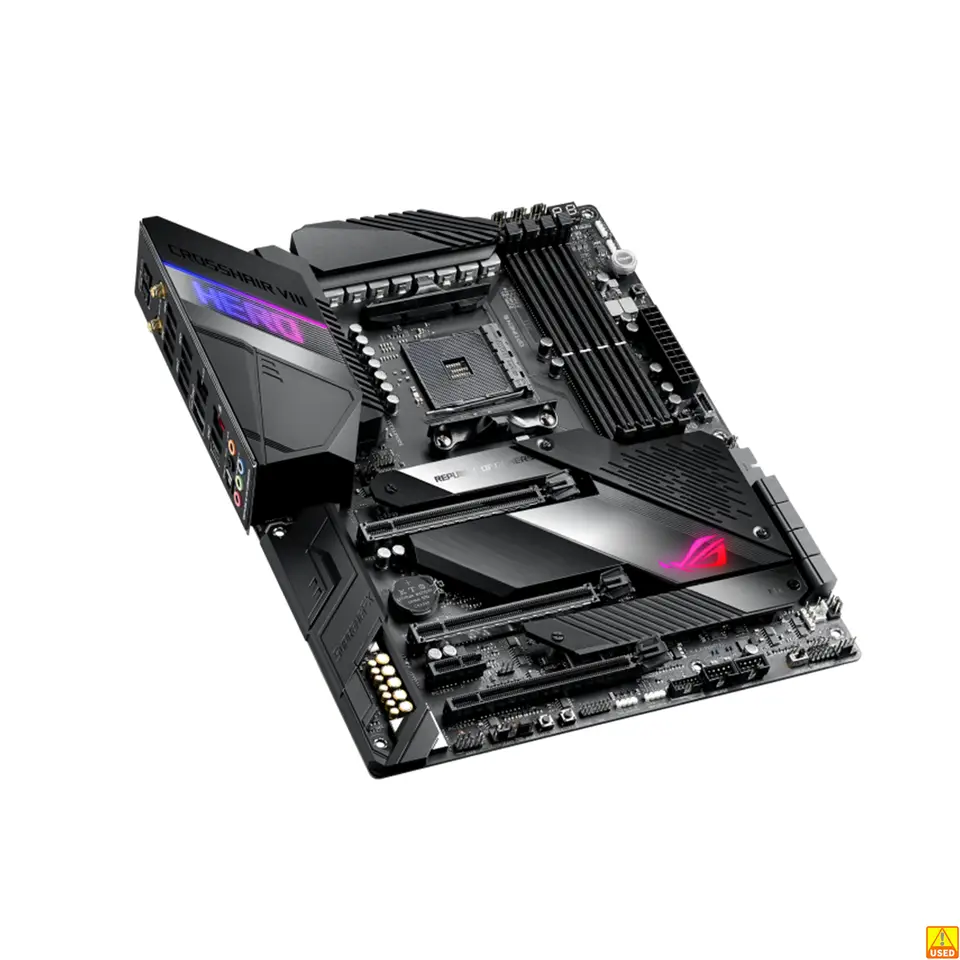لوحة أم ASUS ROG Crosshair VIII Hero (WI-FI) بمقبس AM4، معالج DDR4 بسرعة 4800 ميجاهرتز (O.C.)، شريحة X570، لوحة رئيسية ATX - 4