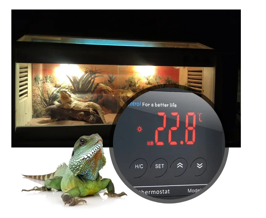 High accuracy 10 relay AC-112 cooling or heating aquarium reptile digital thermostat for reptile aquarium heater