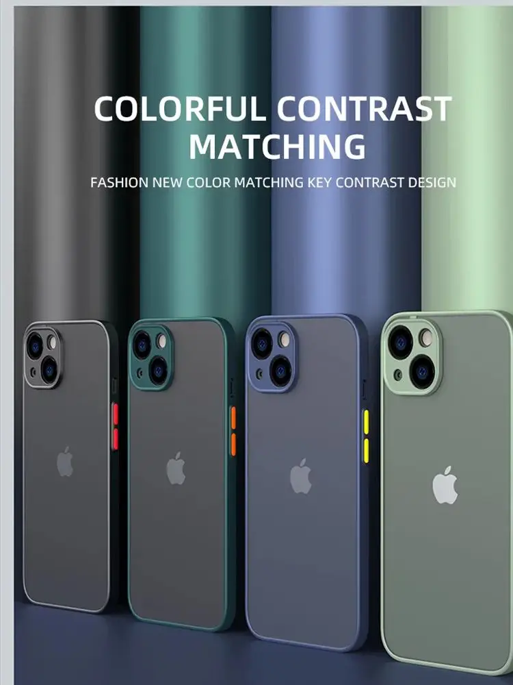 Armor Doorschijnend Mat Telefoonhoesje voor iPhone 17 Pro Max Air 16 15 14 Plus 13 12 11 Mini Pro Max Terug Schokbestendige Cover Cases - afbeelding 2