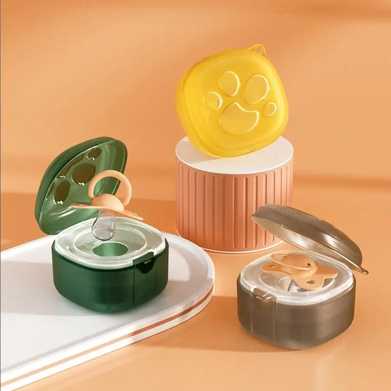 

Безопасный пластиковый ящик для хранения детской соски, портативный контейнер для пустышки 1 шт., идеально подходит для путешествий младенцев и детей