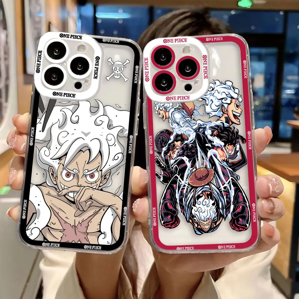 

One P-Piece Luffy Zoro Ace Sanji Cover Clear Phone Case For iPhone Apple 17 AIR 16E 16 15 14 12 13 11 Pro 8 7 Plus Max DIY Shell