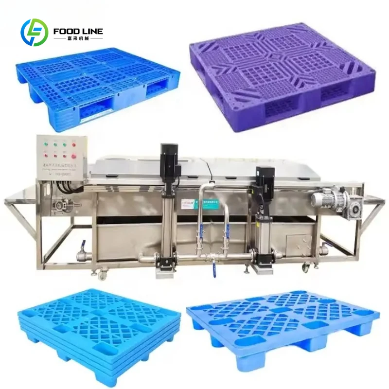 Custom Industrial High Pressure Spray Plastic Pallet Tray Washing Machine Automatic Washer Cleaner Dryer