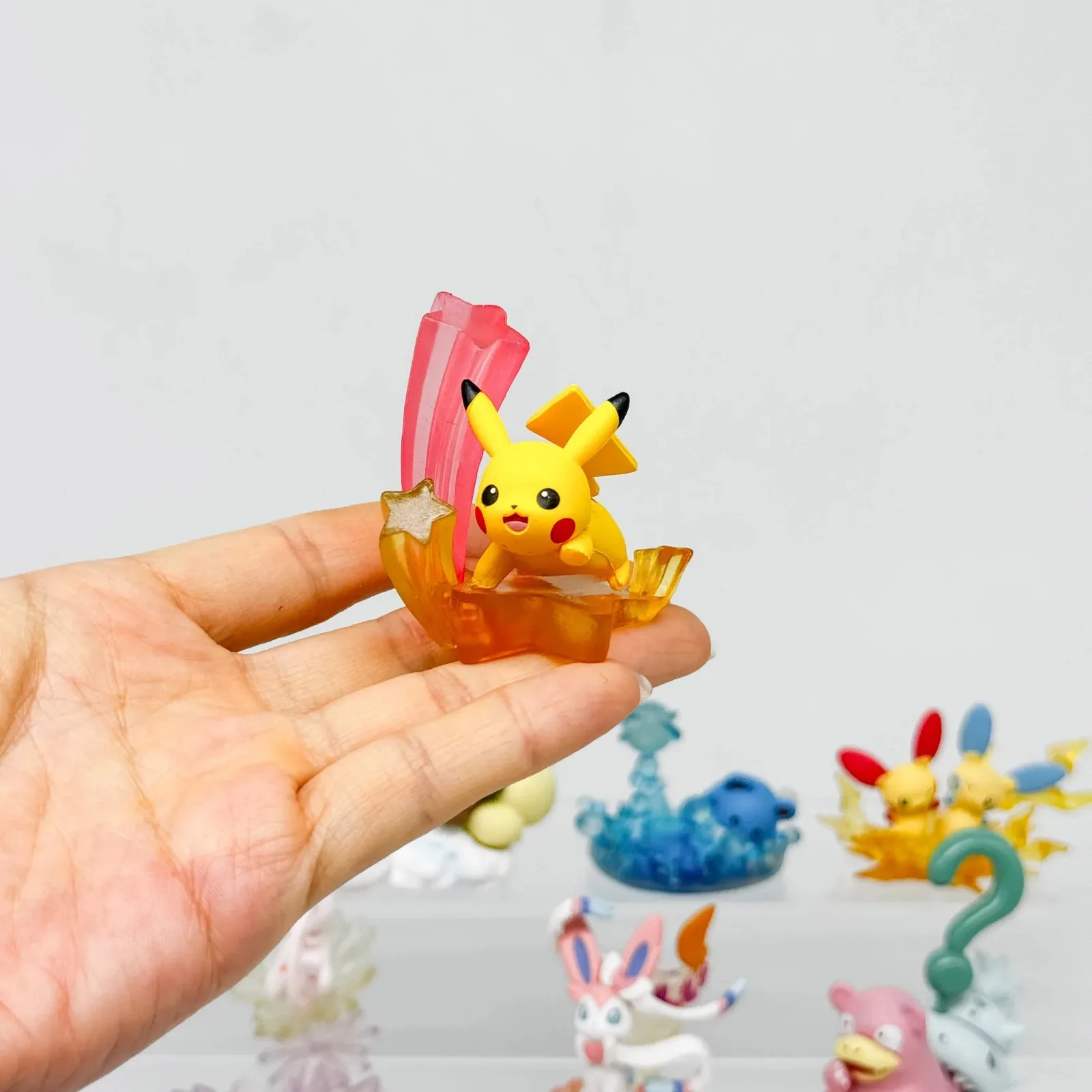 Pokemon Miniatuur Figuur Blind Box Speelgoed Verzamel Bureau Decor Organizer Maril Yadoran Nimf Eleuun Mew Minum Kids Geschenken