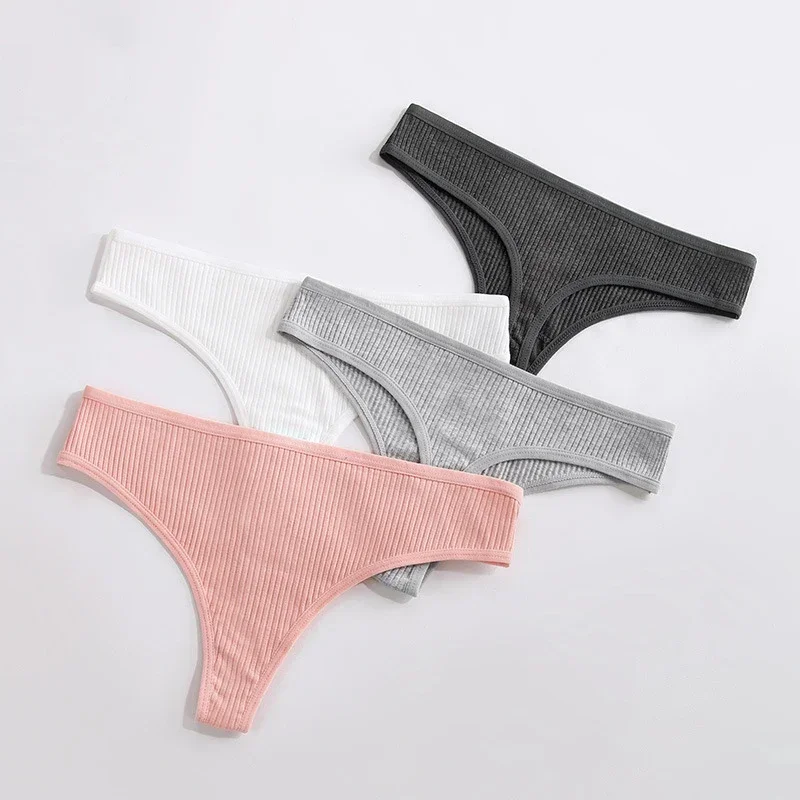 Women's 6PCS Seamless Thong Women Ice Silk T-back Intimate Solid Breathable Crotch Briefs Sexy Tanga Multiple 6 Color Lingerie