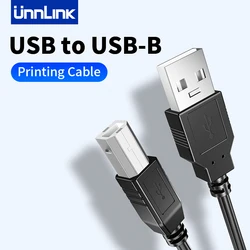 Unnlink kabel drukarki USB USB-A 2.0 do USB-B przewód skanera 1-5 metrów do przedłużacza drukarki kamera PC kabel MIDI Controlle