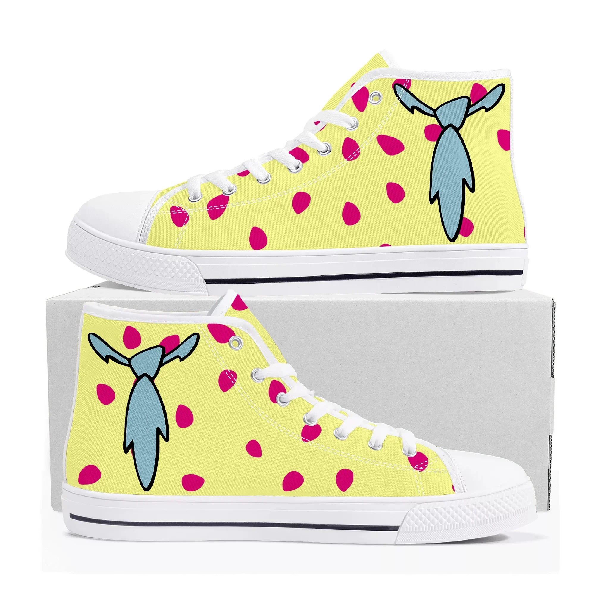 

Cartoon Primitive Man Fred Flintstone High Top Shoes Mens Womens Teenager High Quality Sneakers Canvas Sneaker Custom Shoe